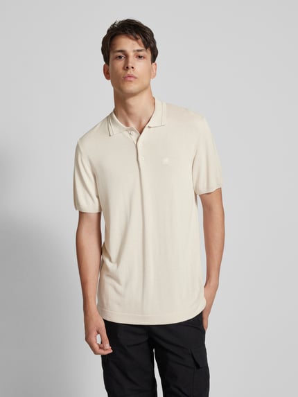G-Star RAW Poloshirt van pure viscose met logostitching Offwhite - 4