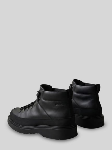 CK Calvin Klein Boots mit Hiking-Schnürung aus Rindsnappa Black 2