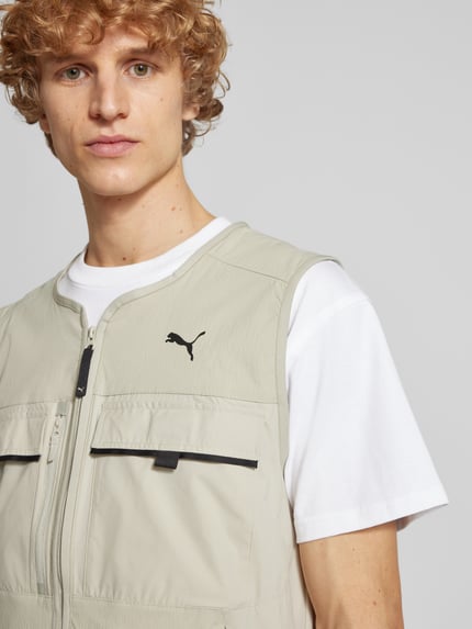 PUMA Performance Weste mit Reißverschluss Beige 3