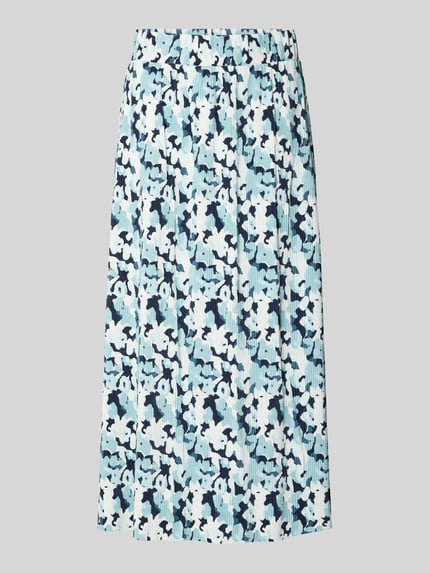 Tom Tailor Midirok met all-over motief Marineblauw - 2