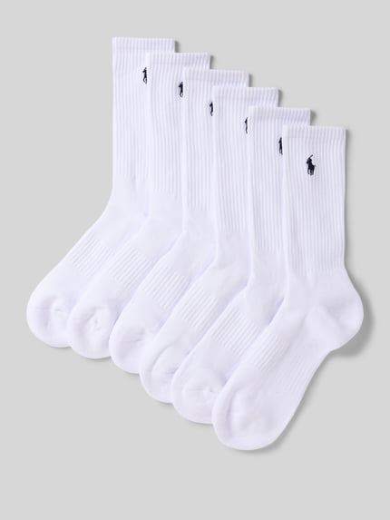 Polo Ralph Lauren Underwear Sokken met labelstitching in een set van 6 paar Wit - 1