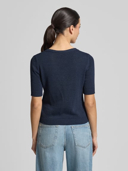 MAX&Co. slim fit sweatjack van katoenmix model 'RANCH' Marineblauw - 5