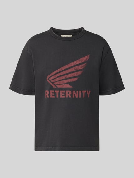 RETERNITY T-Shirt mit Label-Print Modell 'AÉRO' Anthrazit 1
