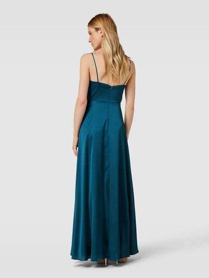 LUXUAR FASHION Abendkleid mit Gehschlitz Petrol 5
