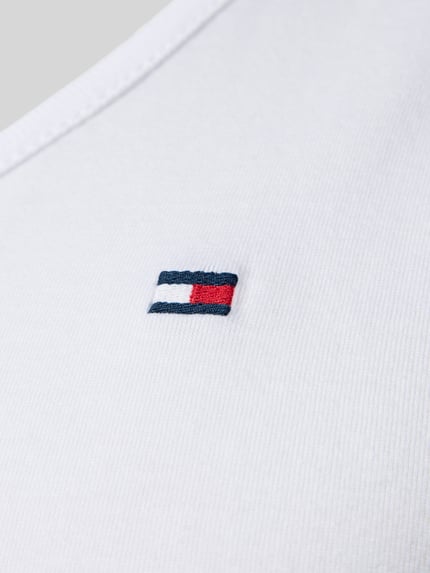 Productfoto, Tank Top uit pure katoen in 3-pack van Tommy Hilfiger, wit, fijnrib, logo-detail, regular fit, unicolor, U-hals, brede bandjes