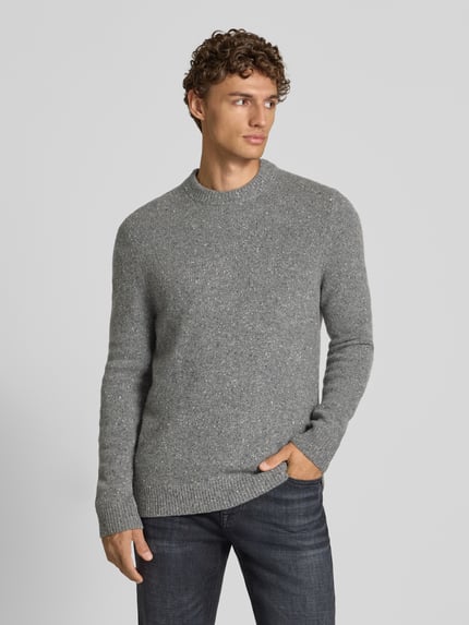 Christian Berg Men Strickpullover aus Woll-Mix Graphit 4