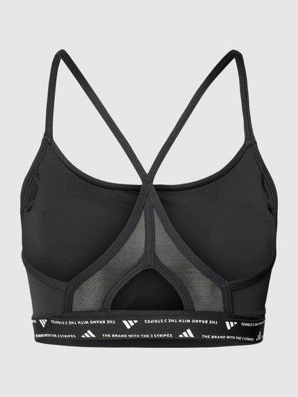 adidas Training Bustier met labelprint Zwart - 3