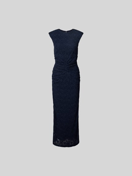 ROTATE Maxikleid mit Rundhalsausschnitt Dunkelblau 2