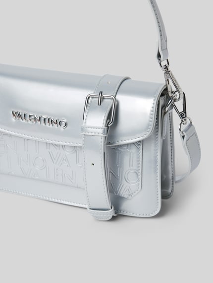 Valentino Bags Handtasche mit Label-Applikation Modell 'GERANIUM' Silber 2
