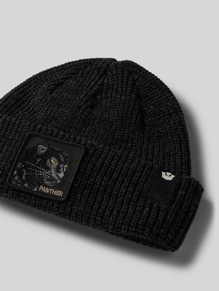 GOORIN BROS. Beanie mit Motiv-Patch Modell 'THE PANTHER BEANIE' Anthrazit Melange 2
