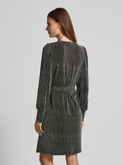 Selected Knielanges Kleid mit V-Ausschnitt Modell 'ANITA AGNETHE' Silber 5