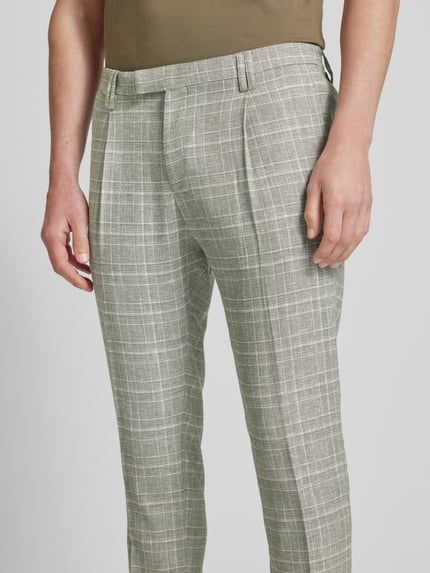 CINQUE Slim Fit Bundfaltenhose mit Leinen-Anteil Modell 'SAND' Beige 3