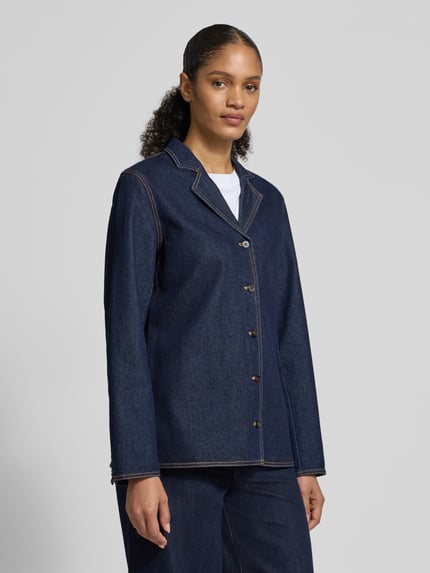 VERO MODA Loose Fit Jeansbluse aus Baumwoll-Mix Modell 'KANIKA' Dunkelblau 4