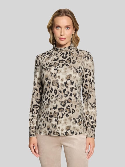 Betty Barclay Langarmshirt mit Mock Neck Beige 4