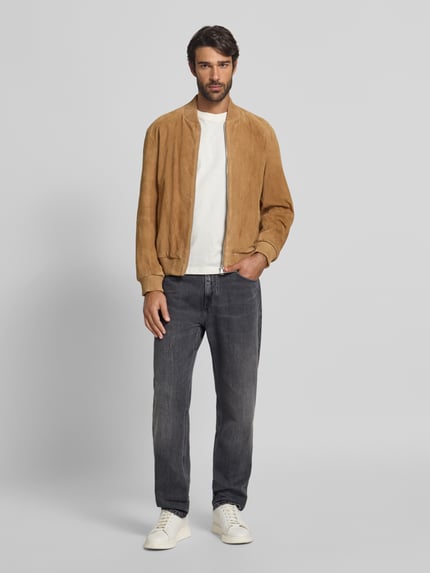 Tommy Hilfiger Jeansy o kroju tapered fit z czystej bawełny Ciemnoszary 1