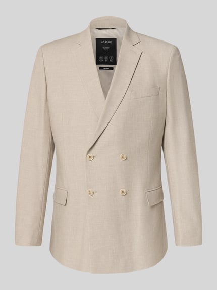 s.Oliver BLACK LABEL regular fit colbert met linnen Beige - 2