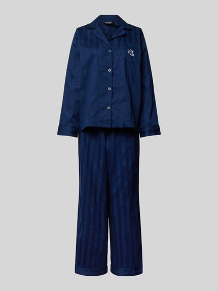 Lauren Ralph Lauren Pyjama mit Logo-Stitching Dunkelblau 1