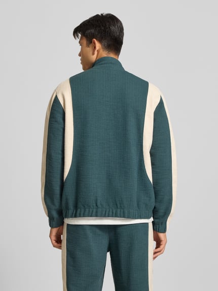 PEGADOR Regular Fit Sweatjacke aus Baumwoll-Mix Modell 'Martim' Dunkelgruen 5