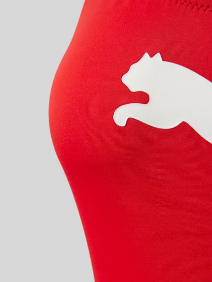 PUMA Kostium kąpielowy z nadrukiem z logo Czerwony 2
