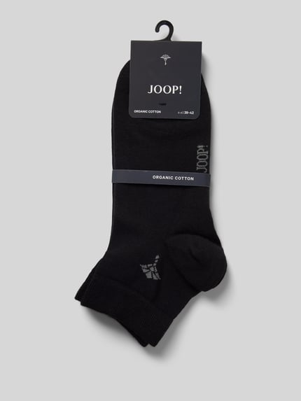 JOOP! COLLECTION Skarpety damskie JOOP! Collection;Mieszanka bawełny z dodatkiem streczu;Elastyczne, prążkowane ściągacze;Wyhaftowane logo;Szwy działowe Czarny 3