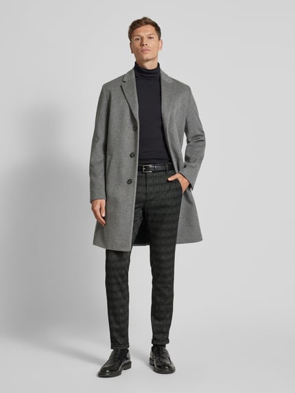 Tom Tailor Denim Slim Fit Chino aus Jersey mit fixierten, gekrempelten Beinabschlüssen BLACK 1