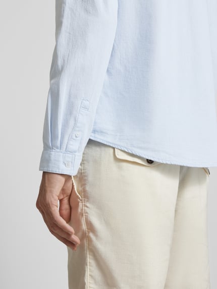Tom Tailor Regular Fit Freizeithemd mit Strukturmuster Hellblau 3