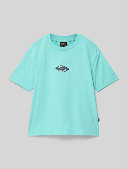 Quiksilver T-shirt met ronde hals, model 'GLOBAL HEAT' Turquoise - 1