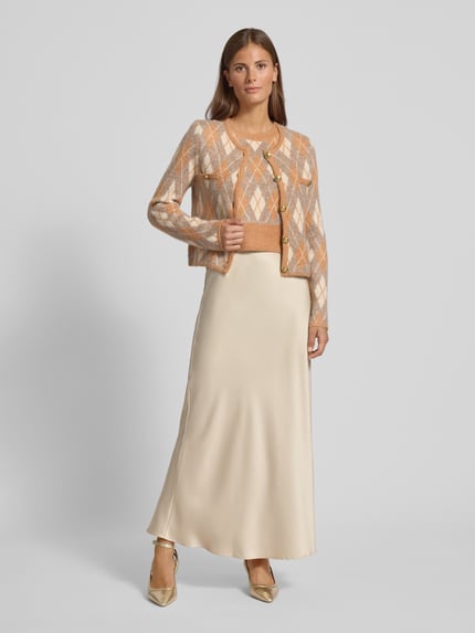 SUNCOO PARIS Strickjacke mit Rundhalsausschnitt Modell 'GUILAIN' Camel 1