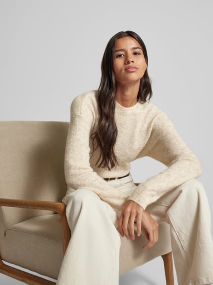 MSCH Copenhagen Strickpullover mit Woll-Anteil Modell 'Festina' Beige 3