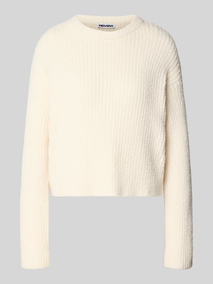 Gebreide pullover met structuurmotief Shop The Look MANNEQUINE