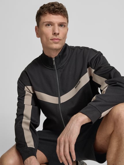 HUGO Relaxed Fit Sweatjacke mit Baumwoll-Anteil Modell 'DARTI' Black 3