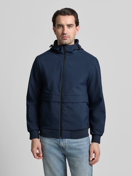 Tom Tailor Denim Regular Fit Funktionsjacke mit Kapuze Dunkelblau 4
