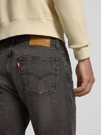 Levi's® Relaxed Straight Fit Jeans mit Eingrifftaschen Modell '555®' Black 3