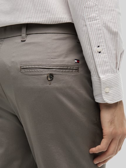 Tommy Hilfiger Slim Fit Chino aus Baumwoll-Mix Modell 'BLEECKER' Hellgrau 3