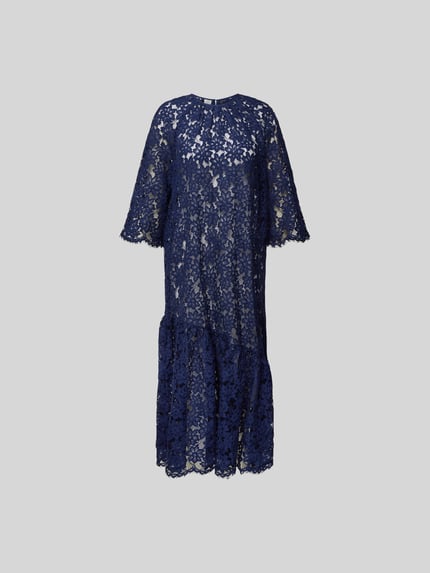 BAUM & PFERDGARTEN Midi-jurk van florale kant Oceaanblauw - 2