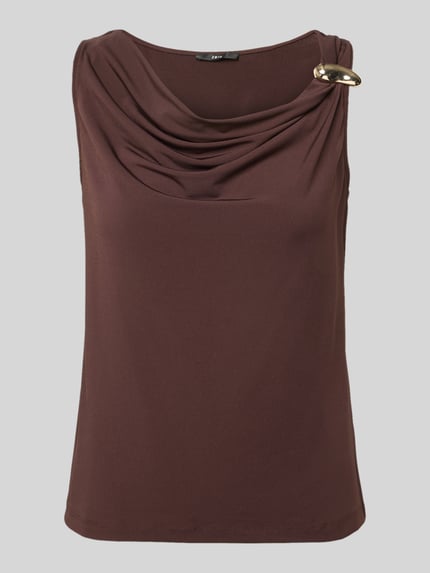 Top met asymmetrische cascadehals Shop The Look MANNEQUINE