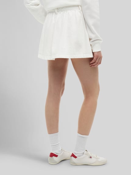 Tommy Jeans Ausgestellter Mini-Rock aus reiner Baumwolle Offwhite 5