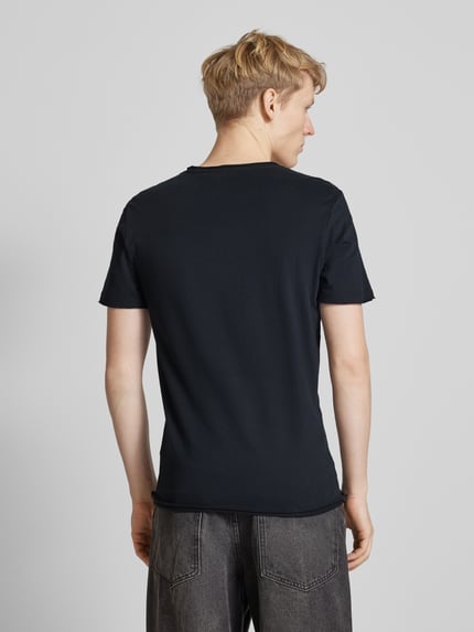Blend T-shirt met ronde hals, model 'NOEL' Zwart - 5