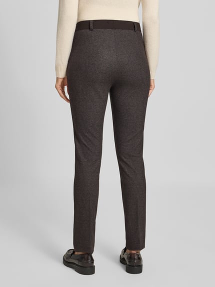 Raphaela By Brax Spodnie materiałowe o kroju slim fit w kant model ‘Lillyth’ Czekoladowy 5