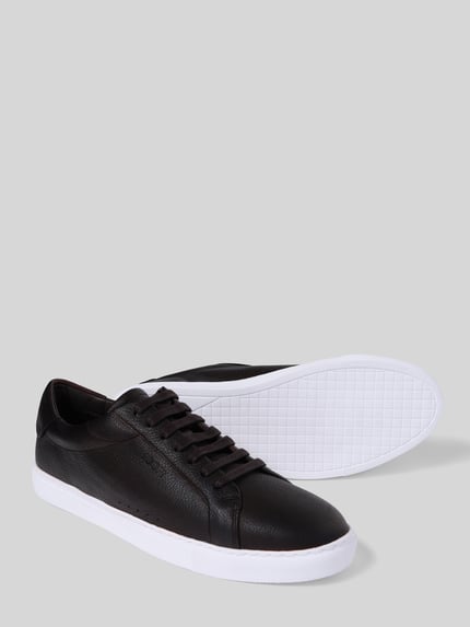 JOOP! SHOES Sneakersy ze skóry bydlęcej nappa z wytłoczonym logo Ciemnobrązowy 4