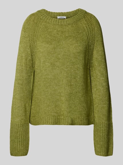 s.Oliver RED LABEL Regular Fit Pullover mit Raglanärmeln Oliv 2