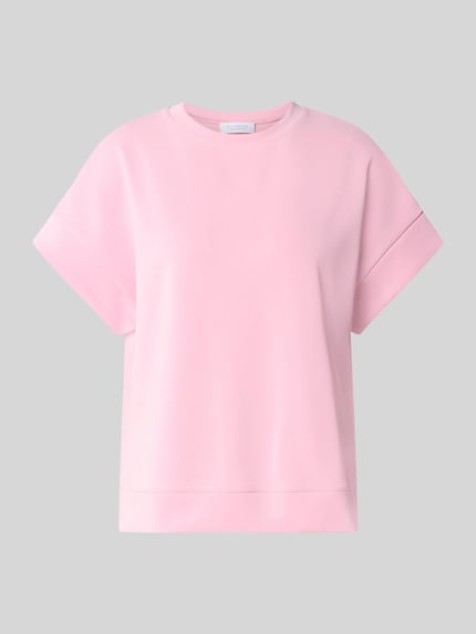 Produktfoto, t-shirt z mieszanki modalu z dodatkiem streczu, krój relaxed fit, elastyczne wykończenia, okrągły dekolt, Rich & Royal