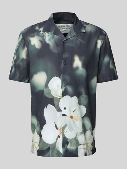 Colours & Sons Regular Fit Freizeithemd mit Reverskragen Blau 2