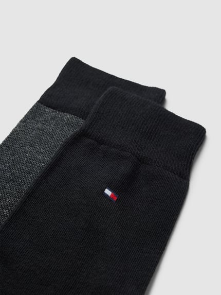 Tommy Hilfiger Socken mit Label-Details im 2er-Pack Modell 'Birdeye' Black 2