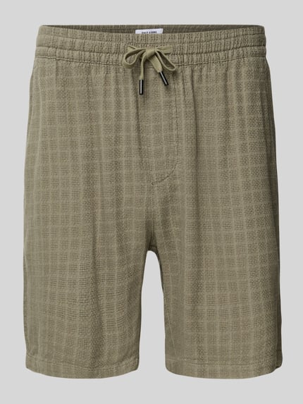 ONLY & SONS Loose Fit Shorts aus Viskose-Mix mit Leinen-Anteil Modell 'TEL' Oliv 2