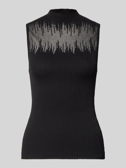 HUGO Slim Fit top met mock neck model 'Sieffy' Zwart - 2