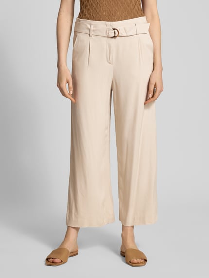 Christian Berg Woman Culotte met steekzakken en riem Ecru - 4