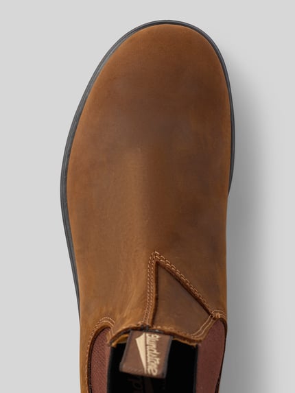 Blundstone Chelsea Boots aus Rindsnubuk mit Stretcheinsätzen Cognac 3
