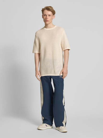 JACK & JONES Strickshirt mit Rundhalsausschnitt Modell 'ALMERIA' Offwhite 1