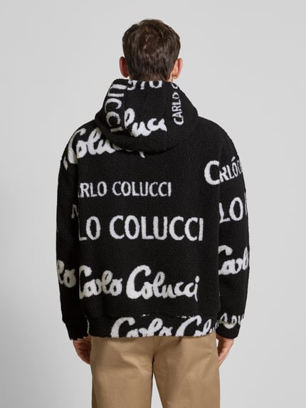 Carlo Colucci Oversized hoodie met kangoeroezak Zwart - 5